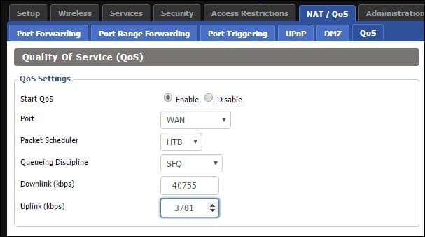 Likee network requirements screenshot and router QoS settings