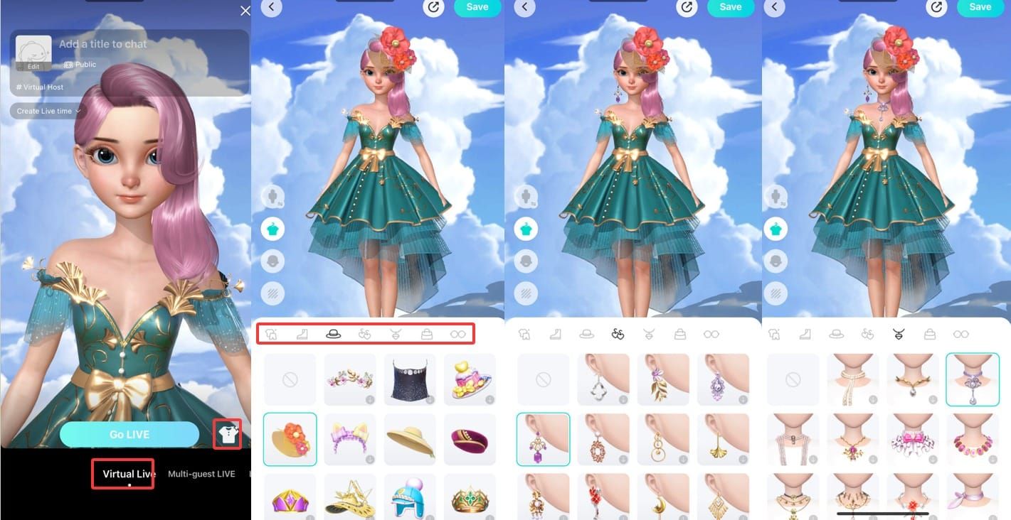 أفاتار VTuber ثلاثي الأبعاد في تطبيق Bigo Live