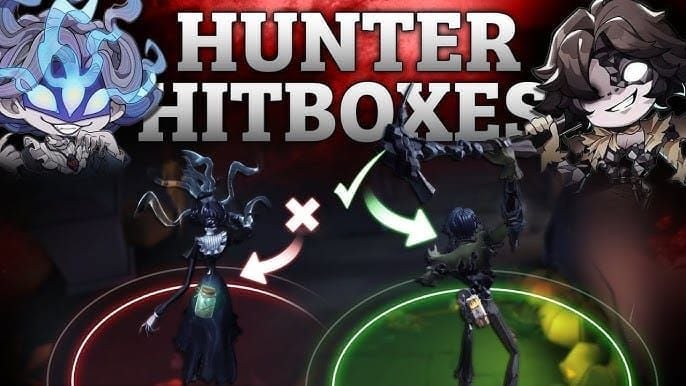 Identity V hitbox comparison: capsule survivor hitbox and cone hunter attack hitbox