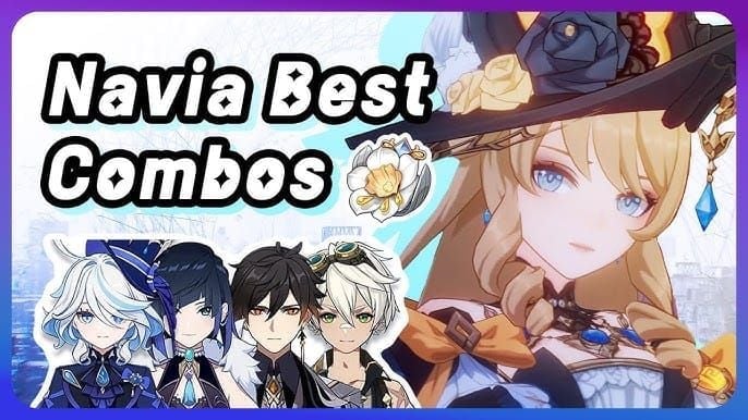 원신 나비아 서리 핵 콤보 가이드 이미지