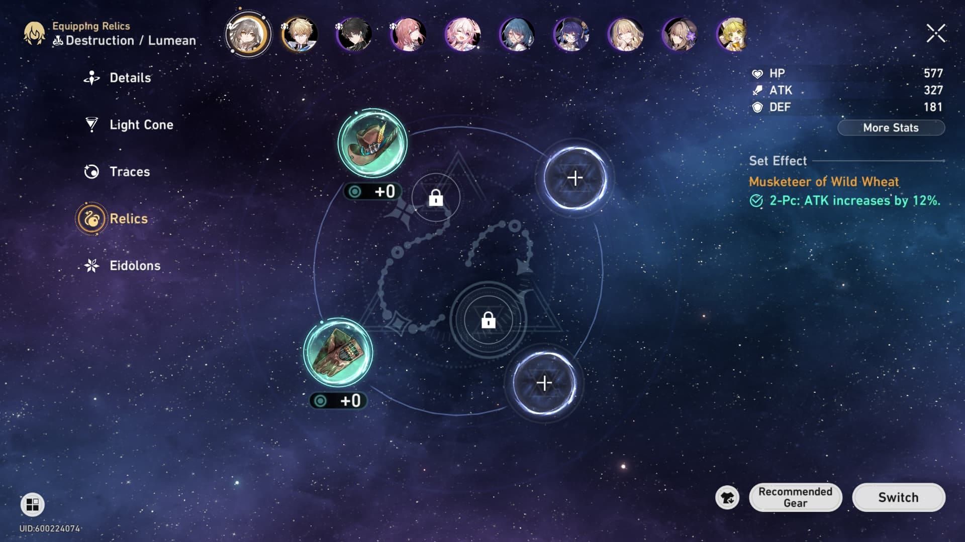 Honkai Star Rail relic sets for Currency Wars Cosmic Scholar farming