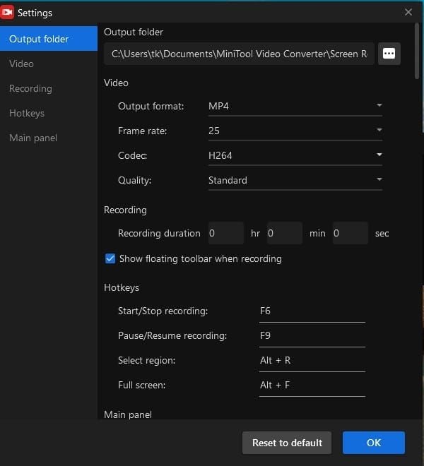 Chamet Video Settings interface with Hardware Acceleration option