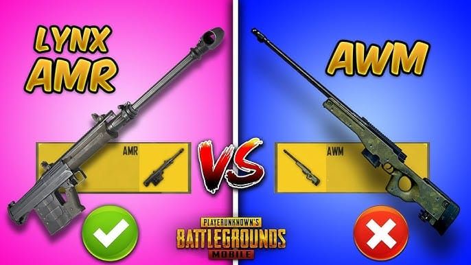 Comparison of PUBG Mobile Balenciaga AWM skins versus other legendary AWM variants