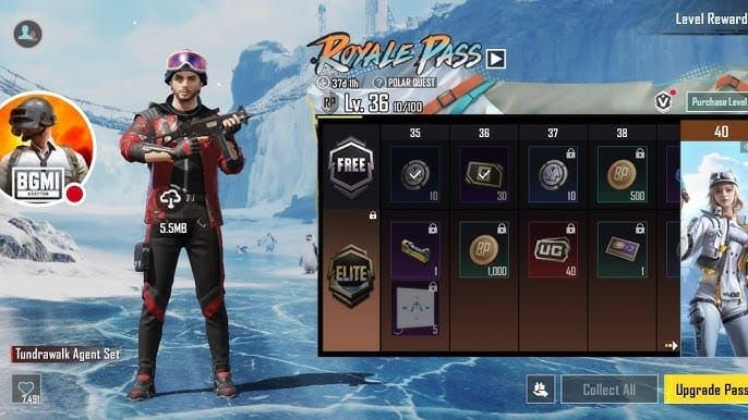 Мифический костюм Tundrawalk Agent Set из Royal Pass A16 в PUBG Mobile