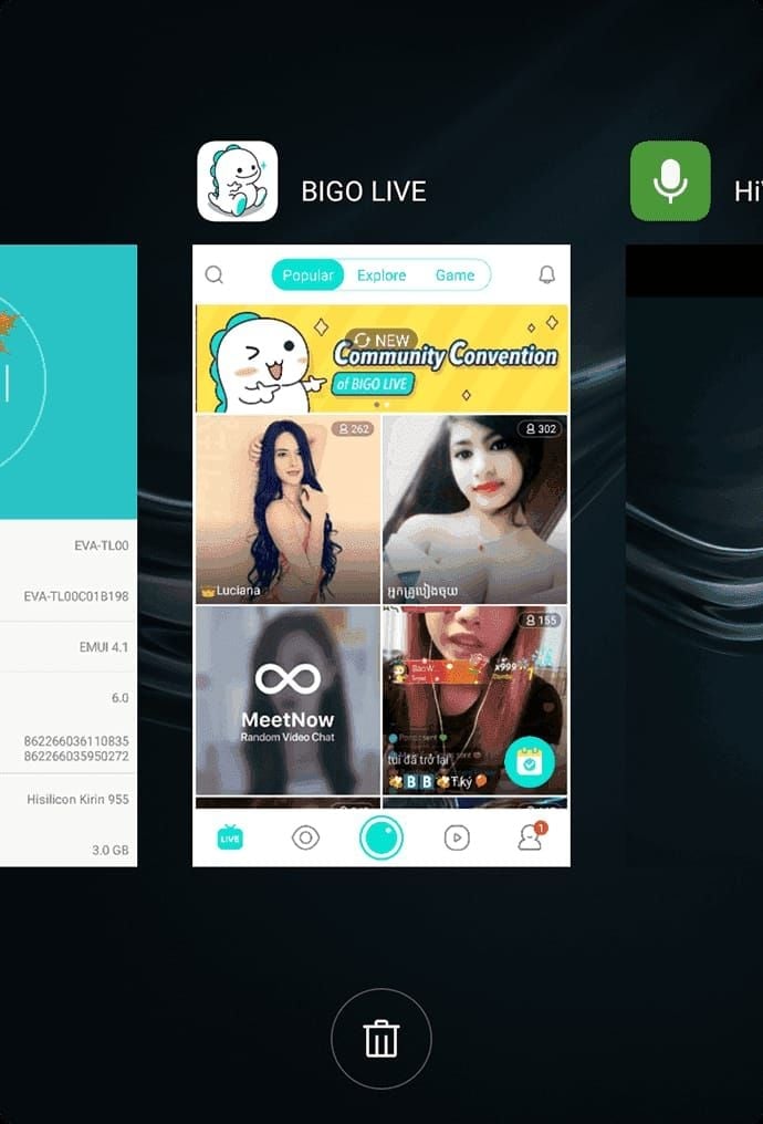 لقطة شاشة تبويب أنا في Bigo Live مع رقم Bigo ID