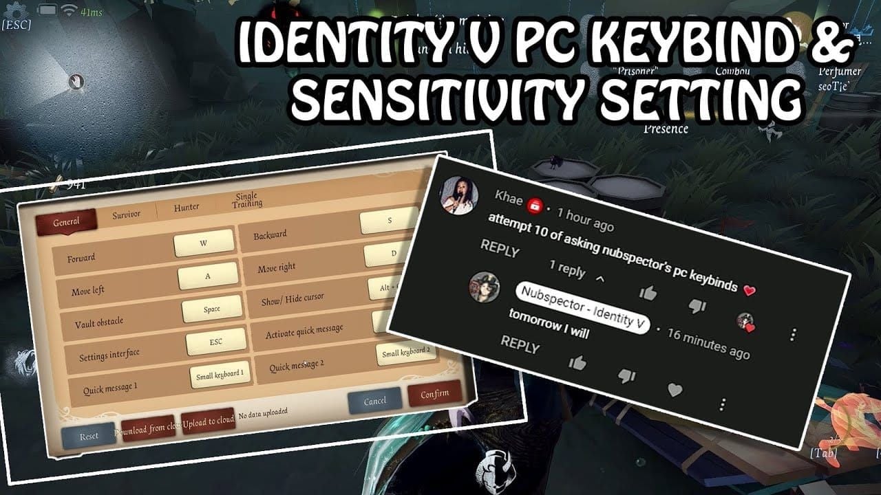 Identity V PC client graphics settings interface with FPS cap option