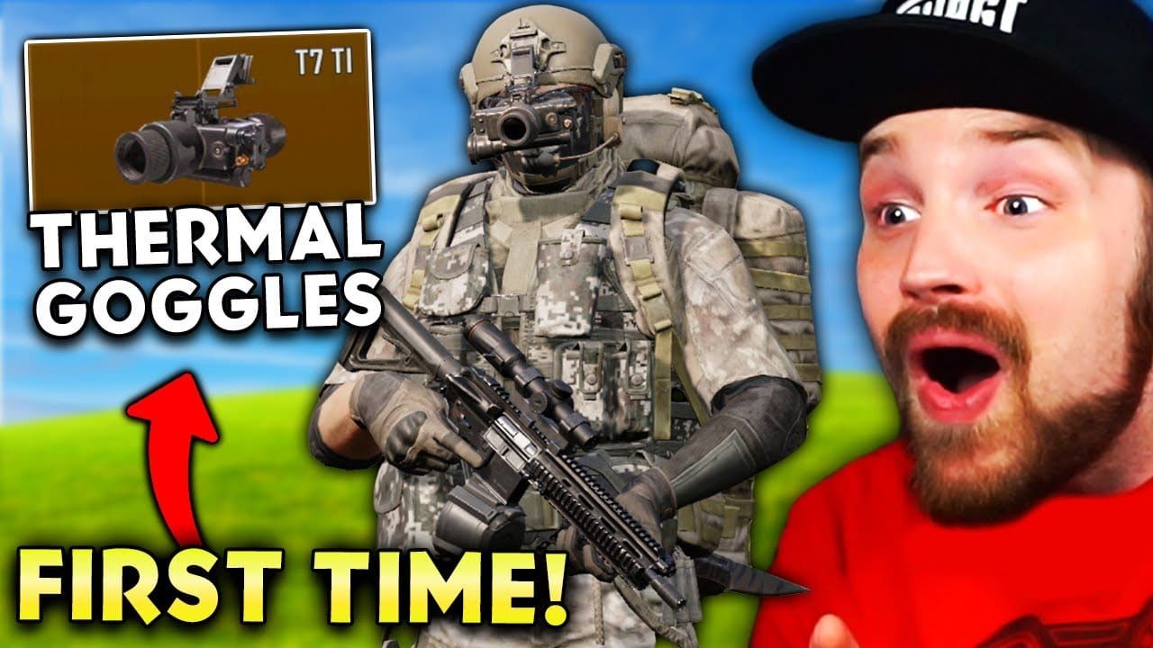 In-game image of T7 Thermal scope in Arena Breakout, key attachment for detecting heat signatures