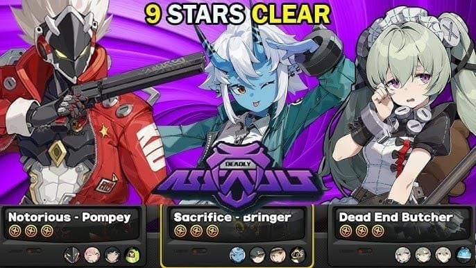 Zenless Zone Zero Shiyu Defense F2P teams Billy Anby Soukaku and Corin Ben Nicole with Bangboo