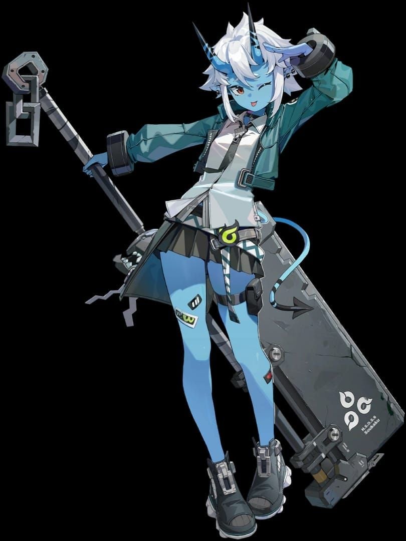 Soukaku character artwork from Zenless Zone Zero with optimal support skill build reference