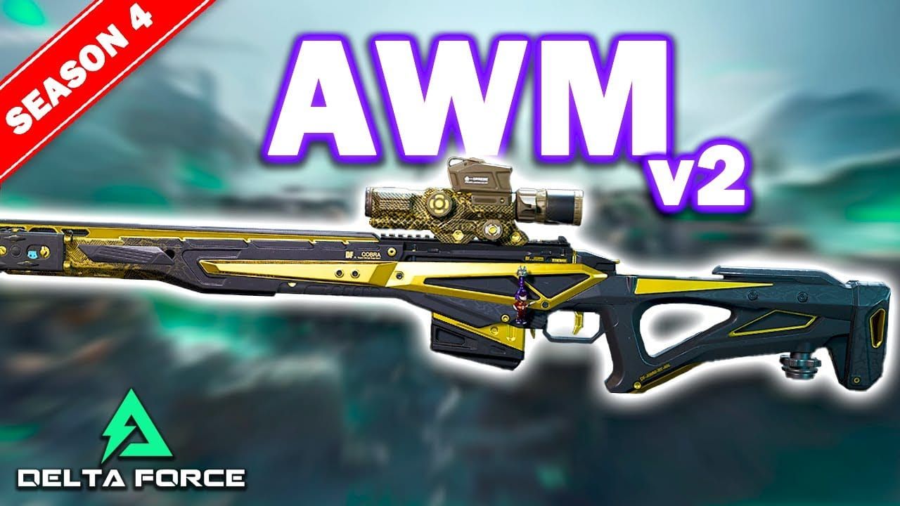 Delta Force AWM sniper rifle with optimal longshot attachments