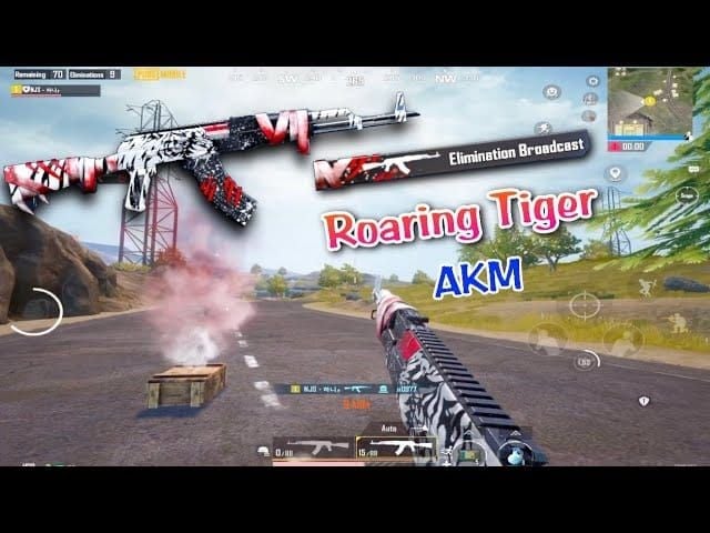 PUBG Mobile Roaring Tiger AKM mythic weapon skin equipment