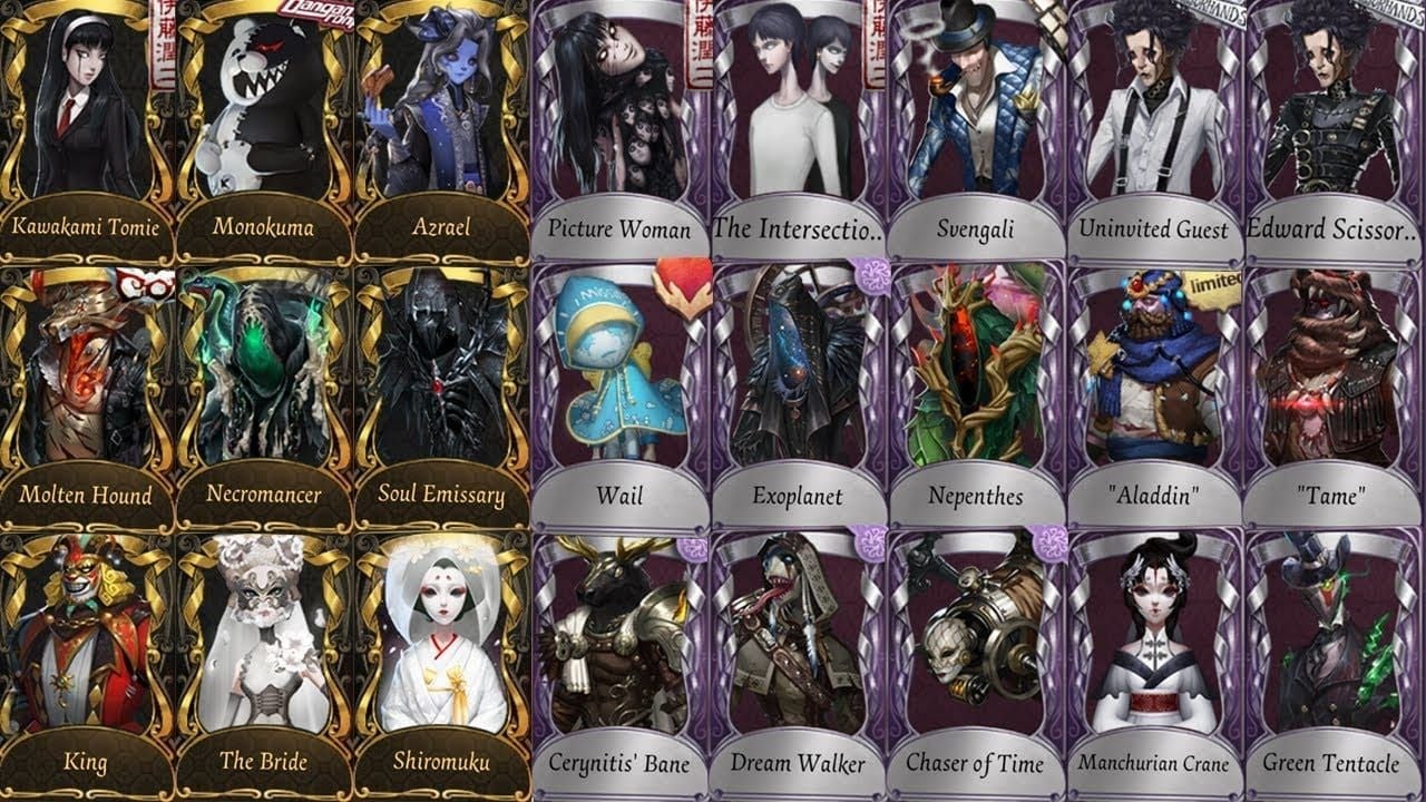 Top 3 Identity V COA VIII hunter skins comparison