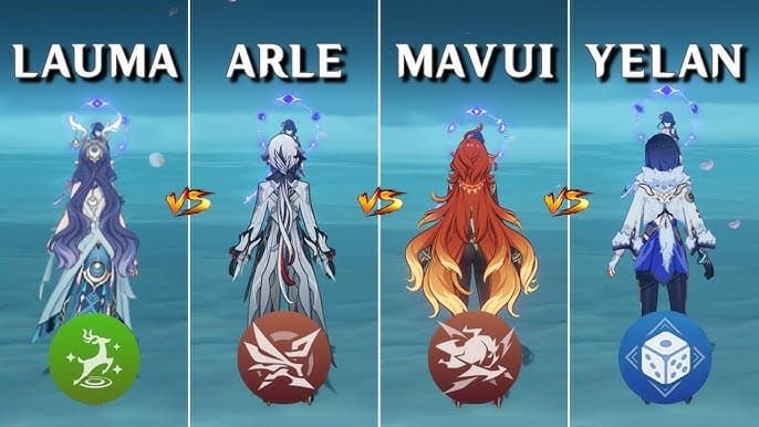 Genshin Impact comparison of Mavuika motorcycle vs Yelan exploration abilities