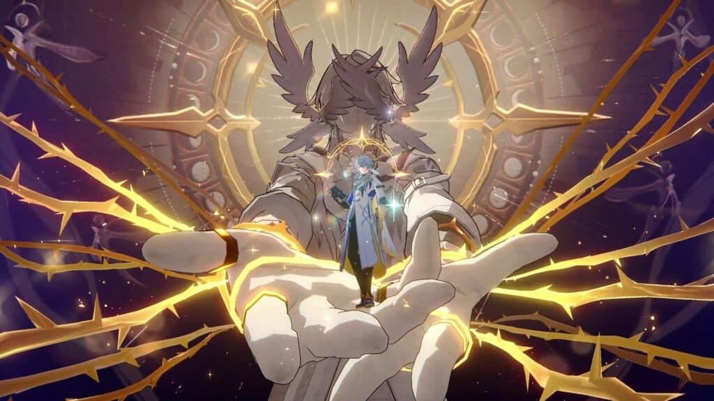 Honkai Star Rail Sunday using Benison of Paper and Rites skill on ally and summon