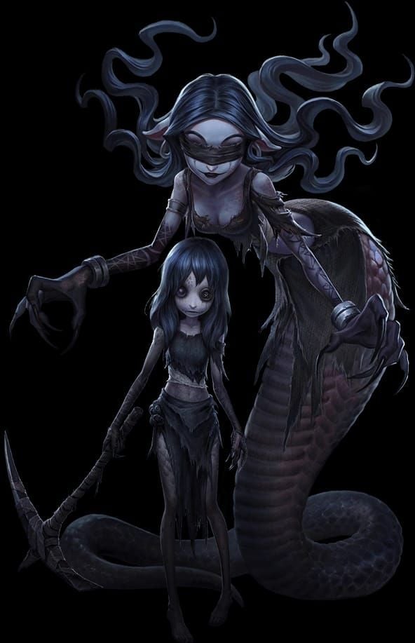 Identity V Dream Witch character with Trump Card persona build