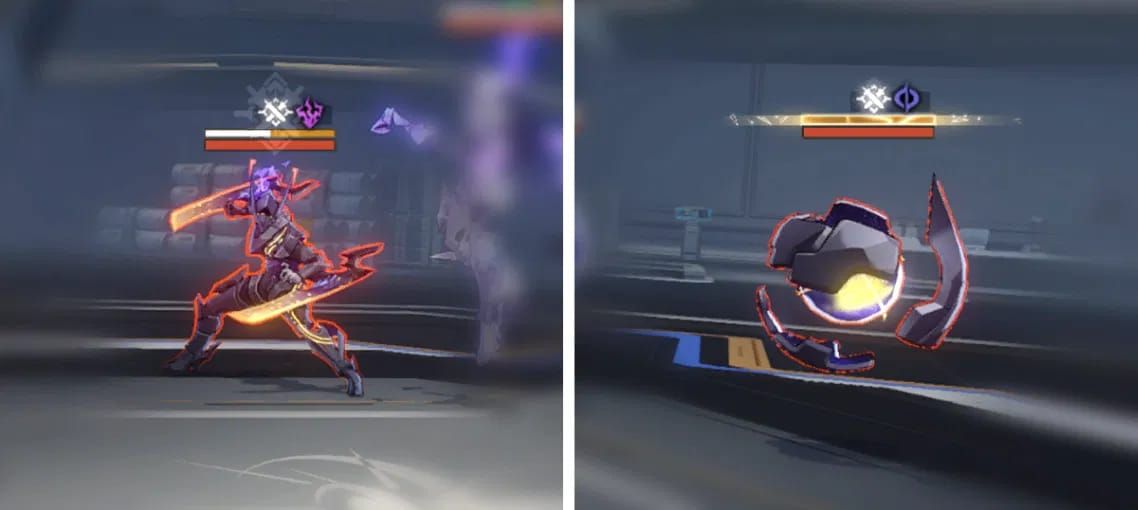 Honkai Star Rail screenshot showing enemy toughness bar and weaknesses for Break Effect teams