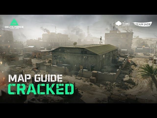Delta Force Crack Map overview showing extraction points, spawns, and key zones