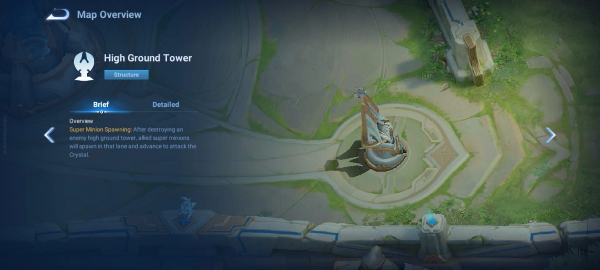 Honor of Kings screenshot of tower aggro range in freeze tactic