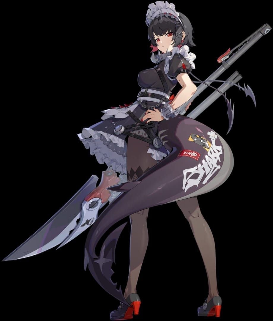 Zenless Zone Zero Ellen Joe with Lycaon Rina team artwork