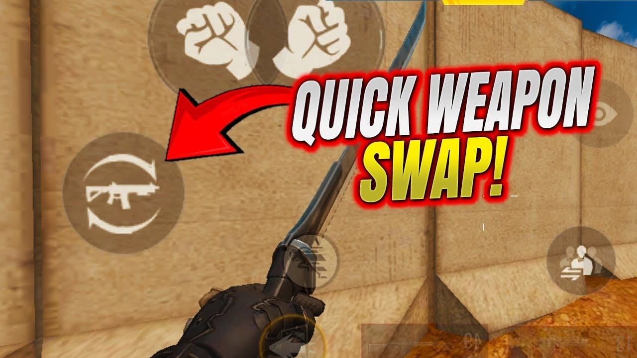 Blood Strike guide showing double-tap weapon switch fix for Trinity reload bug