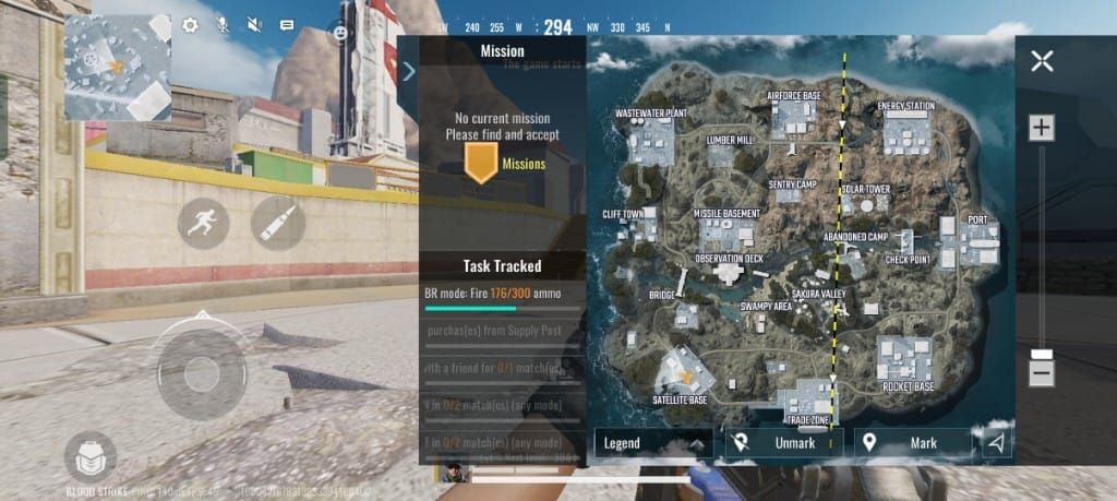 Blood Strike Cliff Town map for Squad Fight positioning strategies