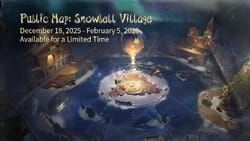 Identity V Snowbell Village event map with key photo locations marked