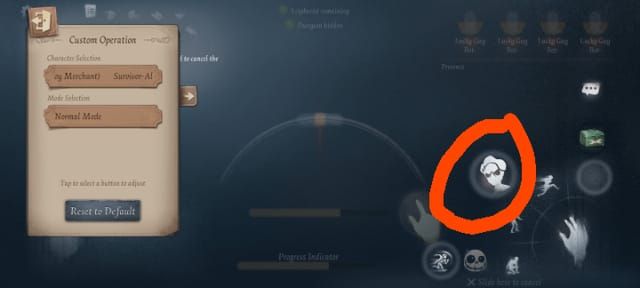 Identity V in-game screenshot of share button in photo preview interface