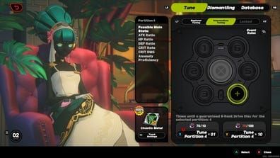 Zenless Zone Zero Bardic Needle Substat Tuner interface with disc filtering and enhancement options