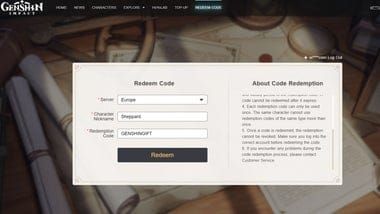 Genshin Impact 6.3 Livestream Codes Jan 2026 (300 Gems)