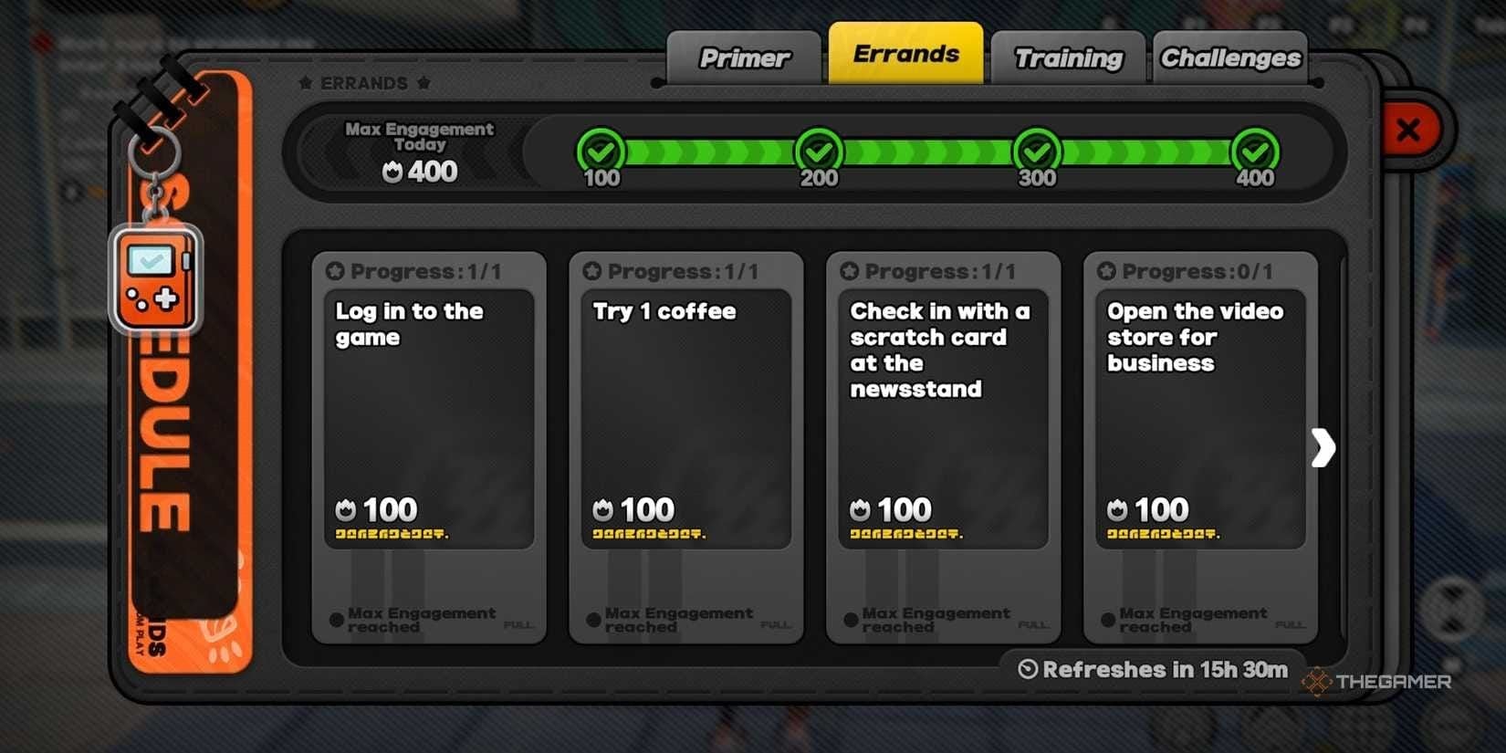 Screenshot of Zenless Zone Zero daily commissions interface for Polychrome rewards