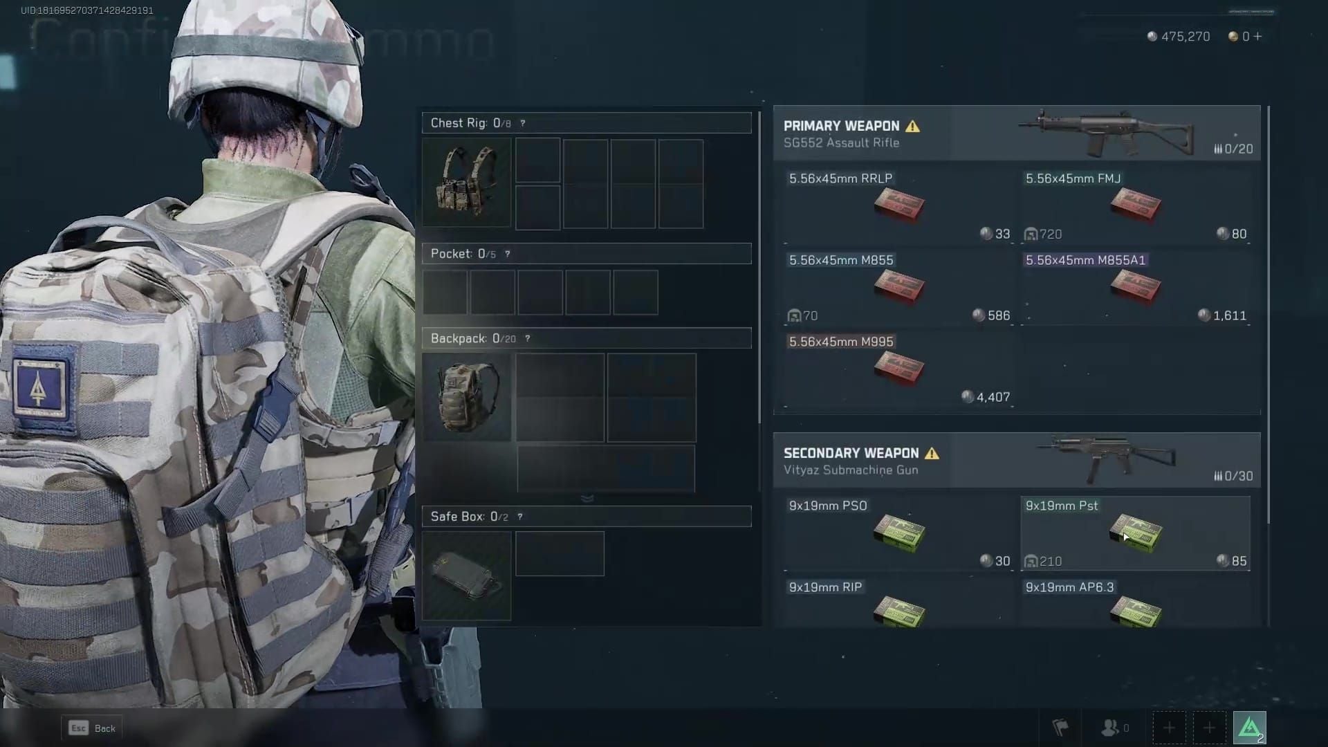 Delta Force in-game ammunition stockpile screenshot