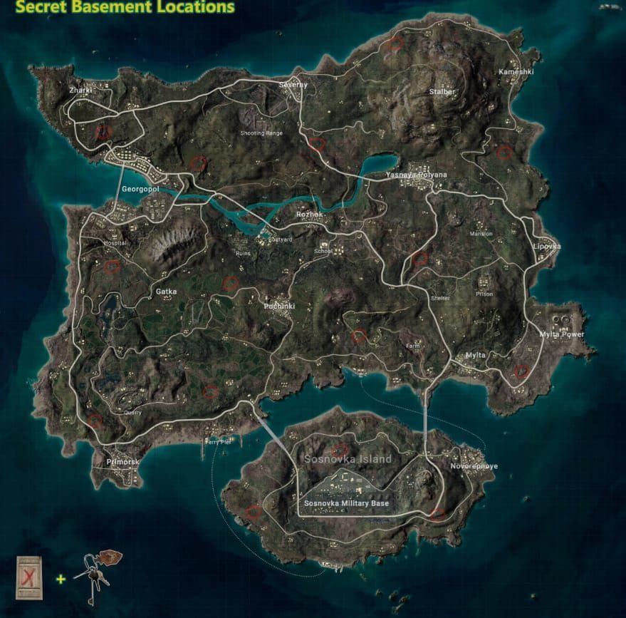 PUBG Mobile 4.2 Sacred Tree optimal farming route diagram: highest branch, third branch, Guardian Flowers, Vine Temple