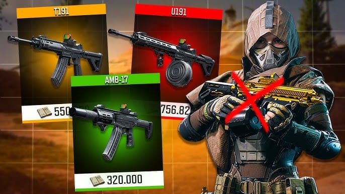 Arena Breakout AMB17 and T191 rifles for snow weather close-range combat