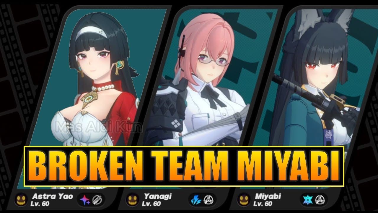 Zenless Zone Zero Miyabi, Yanagi, Astra Anomaly team character artworks