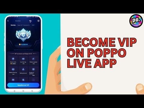 واجهة مستويات VIP ومكافآتها في تطبيق Poppo Live