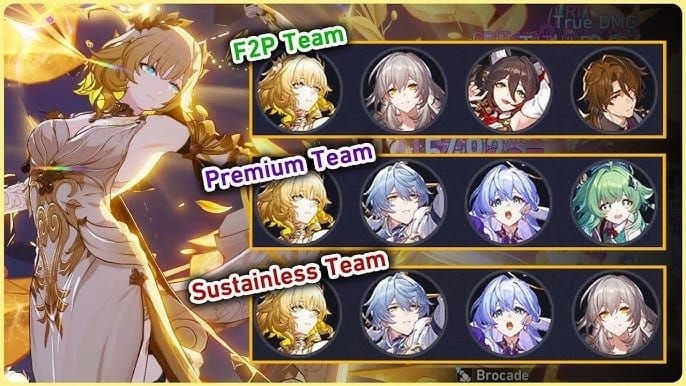 Honkai Star Rail premium Aglaea Sunday Aventurine team composition guide