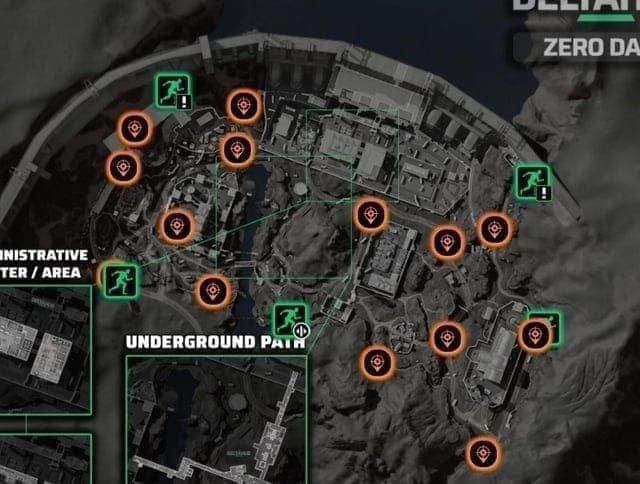 Delta Force Messenger Squad Raid optimal route map with phase checkpoints and squad positions