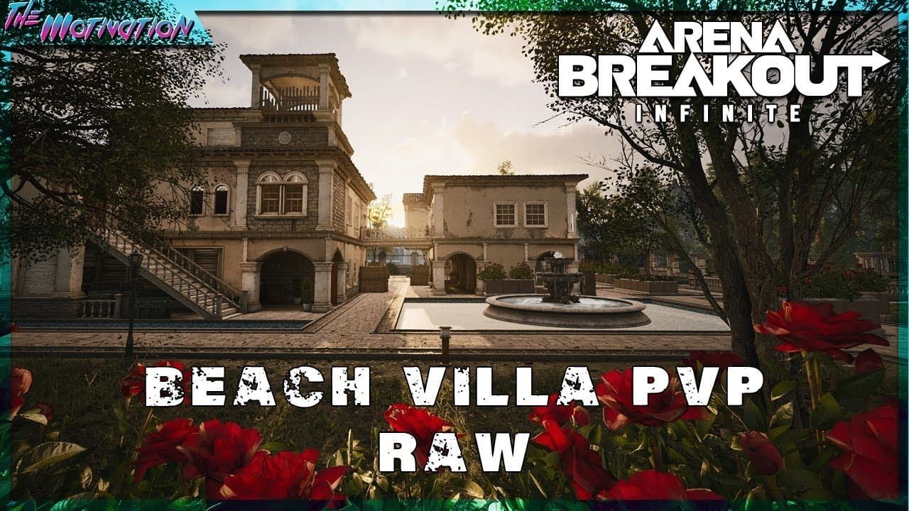 Arena Breakout Airport Valley Beach Villa loot area screenshot with safes and weapon crates