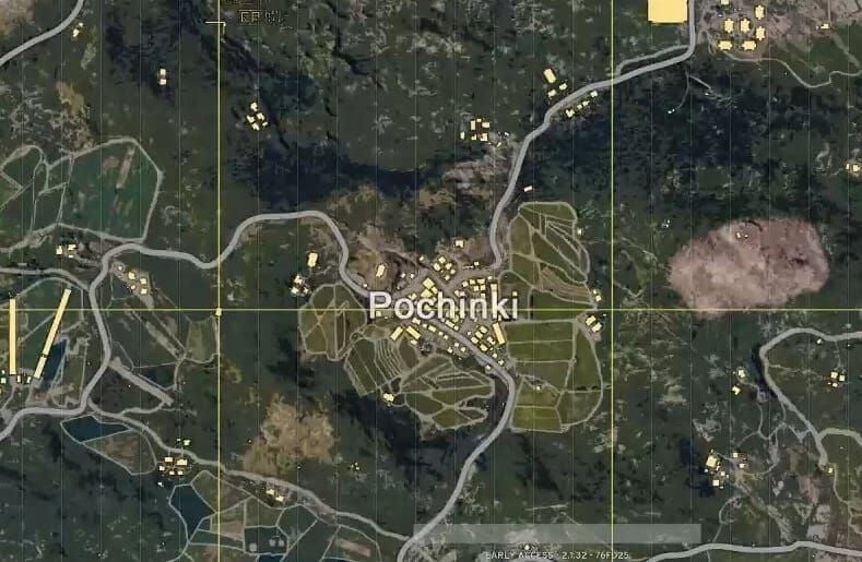 Карта Эрангеля PUBG Mobile с обновленным Починки для вертикальных боев
