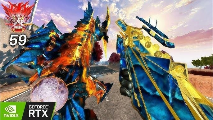 Blood Strike P90 Burst Bolt attachment equipment display