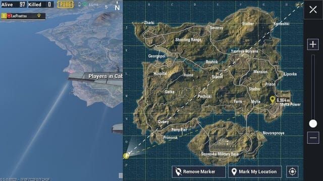 PUBG Mobile Primewood Genesis Sacred Tree flight paths map
