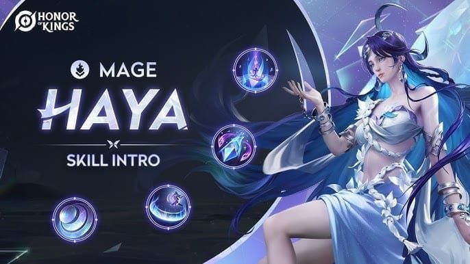 Honor of Kings HAYA character artwork showcasing shadow minion mage design