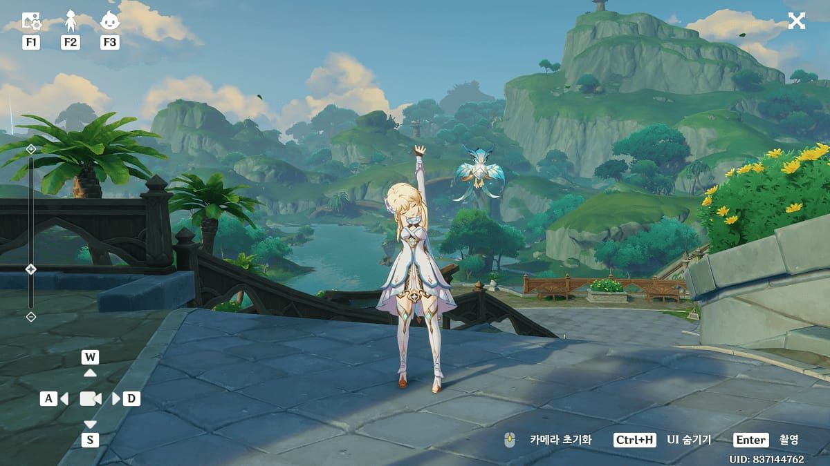 원신 셔터플래시 Luna IV 카메라 UI 및 조절 표시