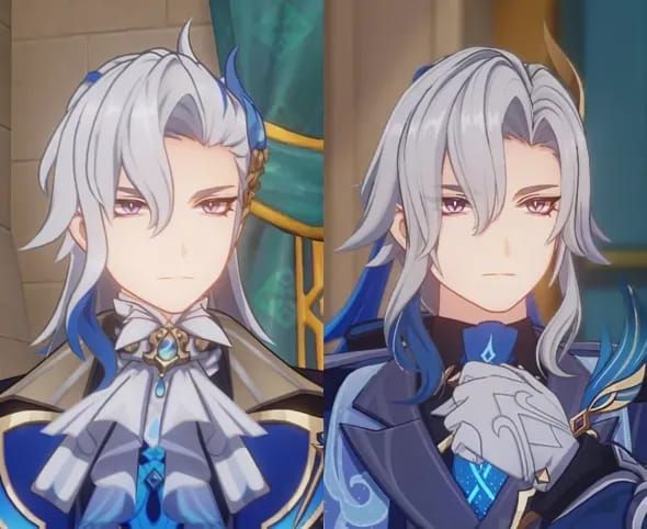 원신 느비예트 기본 의상 vs 멜루진의 선물 한정 스킨 비교