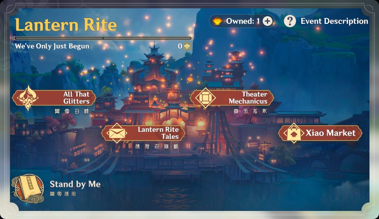 Genshin Impact Festival Shopping UI for exchanging Fortune Coins for Yaoyao's outfit in Lantern Rite