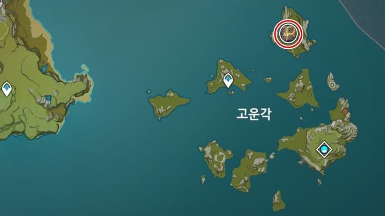원신 황옥 보스 무상의 바위 위치 지도