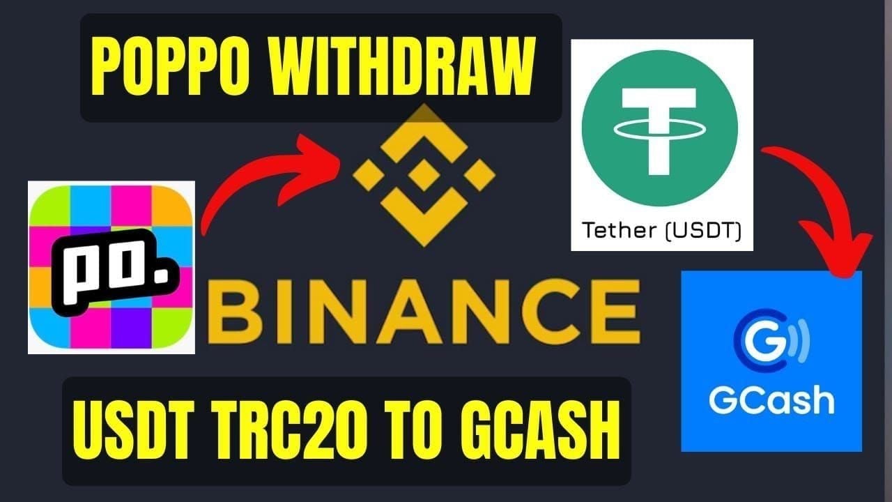 Poppo Live USDT TRC20 withdrawal method selection interface