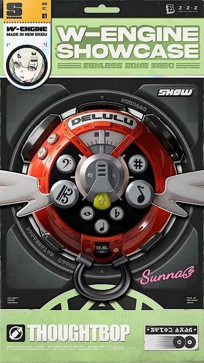 Zenless Zone Zero Thoughtbop W-Engine for Sunna support build