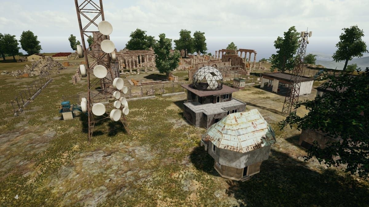 Карта Erangel PUBG Mobile с точками высадки Stalber и Lipovka для выживания