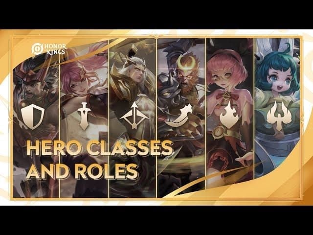 Honor of Kings PKL 2026 meta heroes grouped by roles: Frontline Lam Augran, Damage Loong Marco Polo, Mage Daji Yaria, Flex Arthur